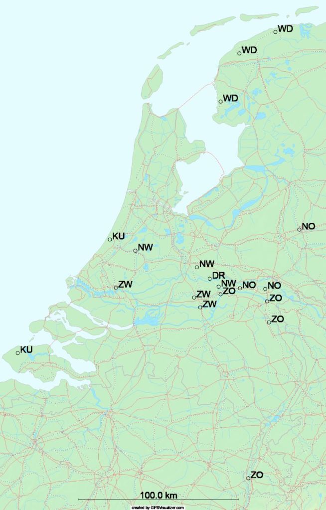 Figuur 4. Overzichtskaart clusters